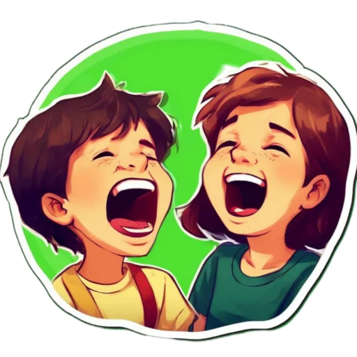 😂 Стикер «Мальчик и девочка» для Telegram