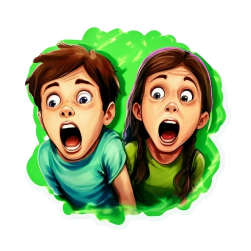 😱 Стикер «Мальчик и девочка» для Telegram