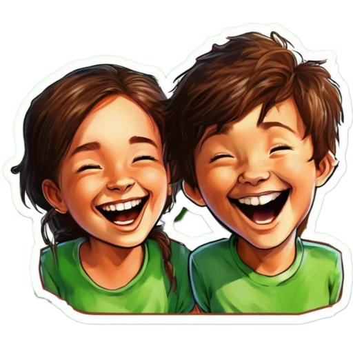 😅 Стикер «Мальчик и девочка» для Telegram
