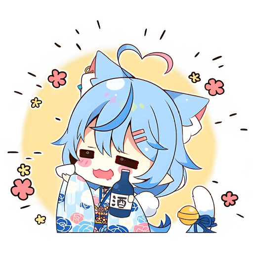 😋 Стикер «Снежная Лами–тян» для Telegram