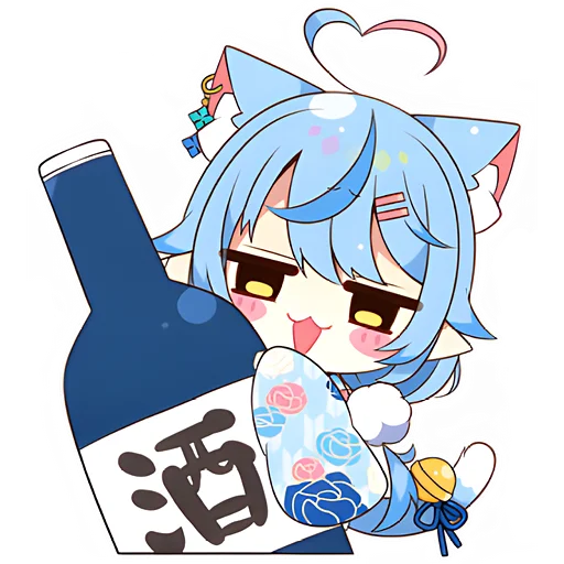 🍷 Стикер «Снежная Лами–тян» для Telegram
