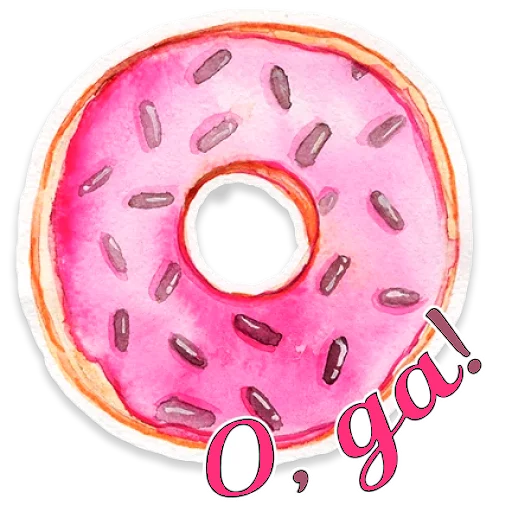 🍩 Стикер «Акварель» для Telegram