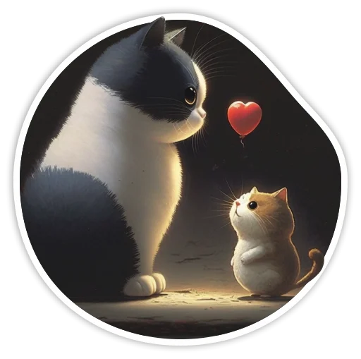 🖤 Стикер «adadem cats» для Telegram