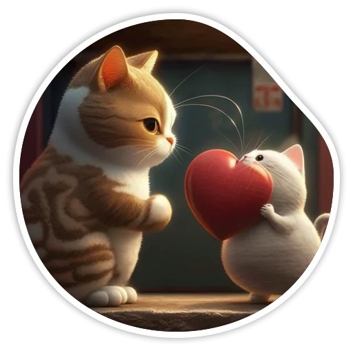 🤍 Стикер «adadem cats» для Telegram