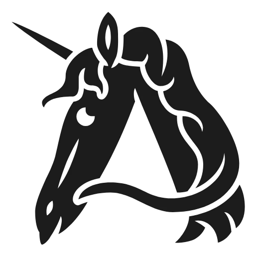 Стикерпак Unicorn Arthur R. F - адаптивный шрифт, английский для Telegram