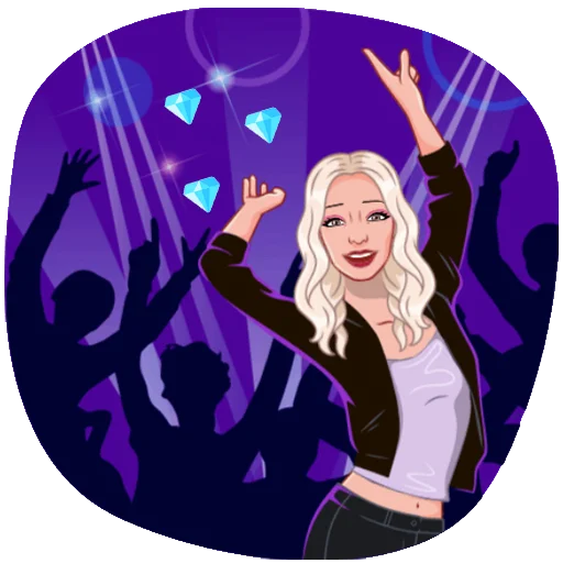 💃 Стикер «Девочка демон блонди» для Telegram