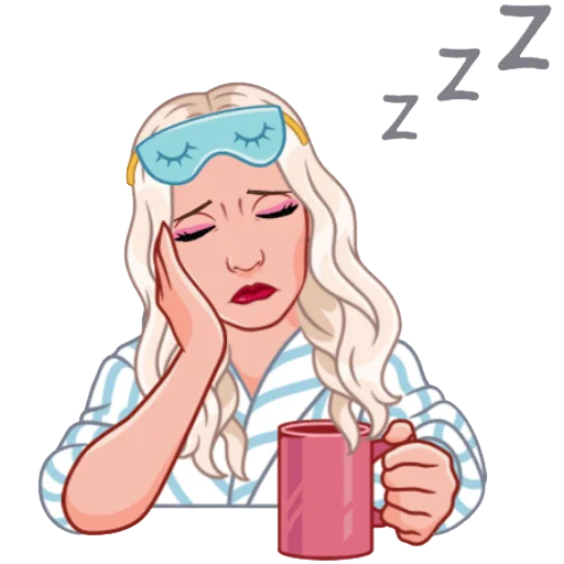 😴 Стикер «Девочка демон блонди» для Telegram
