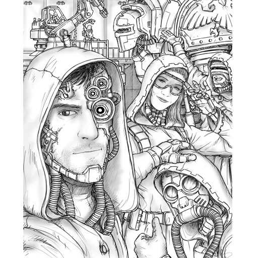 👪 Стикер «Adeptus Mechanicus» для Telegram