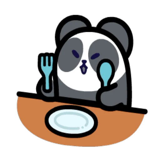 🐼 Стикер «Adorable» для Telegram