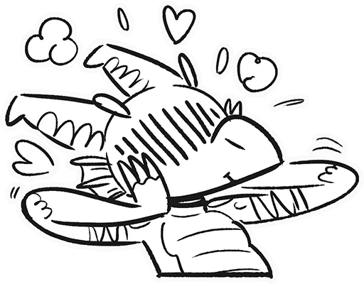 🥰 Стикер «Adorabold» для Telegram