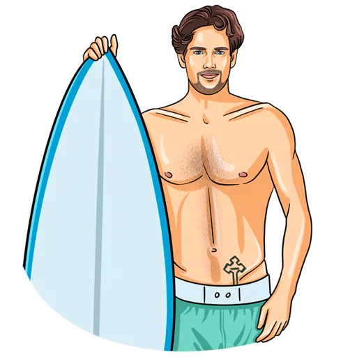🏄‍♂️ Стикер «Adult Industry» для Telegram