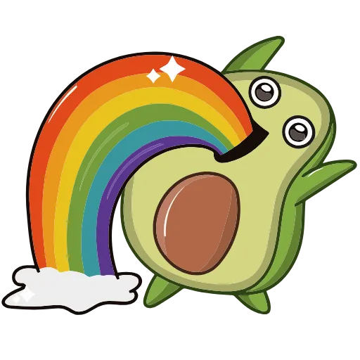 🌈 Эмодзи «Авокадик» для Telegram