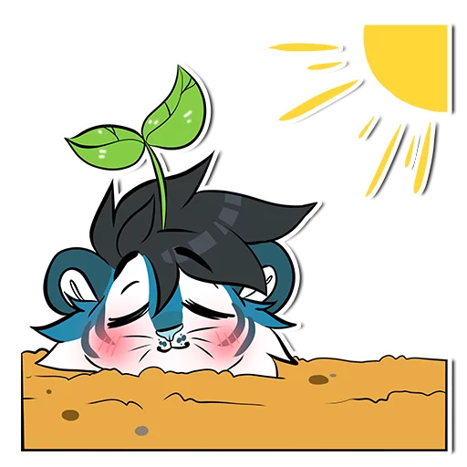 🌱 Стикер «aerykitty» для Telegram