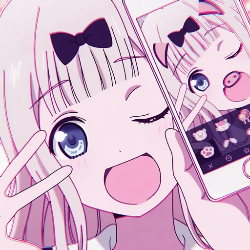 🌚 Стикер «Aesthetic Waifus» для Telegram
