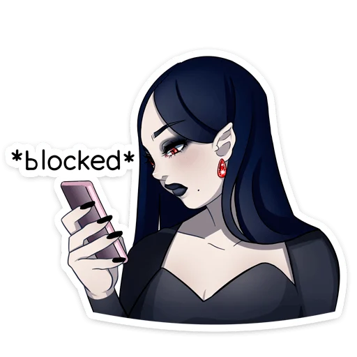 📵 Стикер «Агата» для Telegram