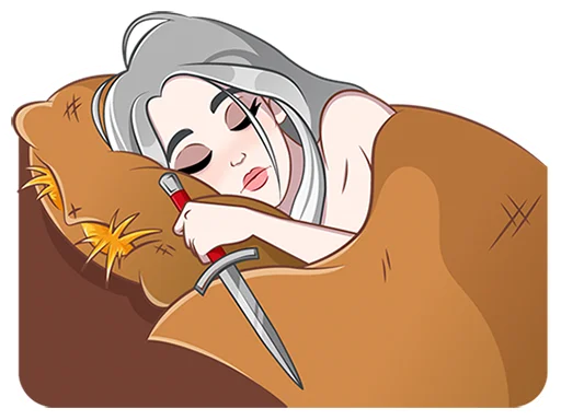 😴 Стикер «Мара Агата без надписей» для Telegram