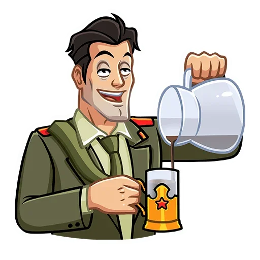 🥛 Стикер «Агент КГБ» для Telegram