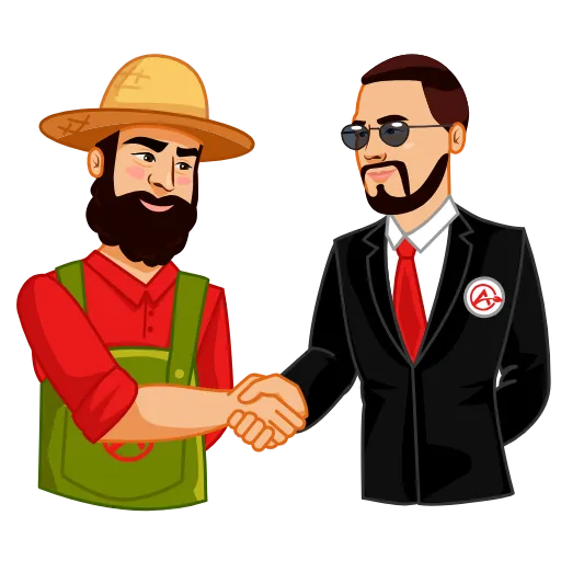 🤝 Стикер «AGROS» для Telegram