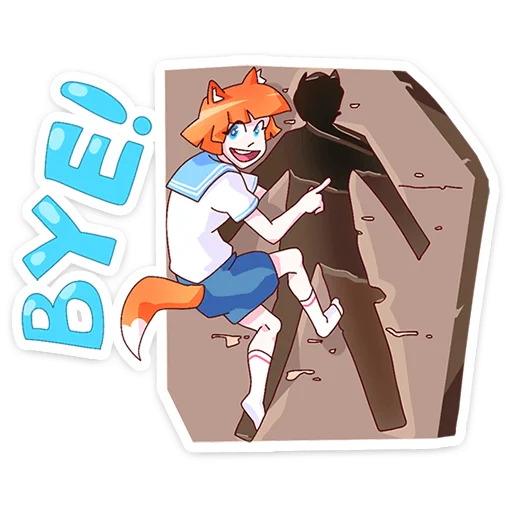 👋 Стикер «Айко-тян» для Telegram