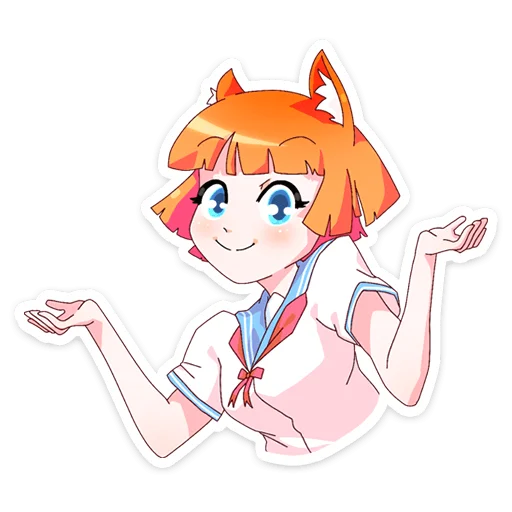 Стикерпак Айко-тян для Telegram