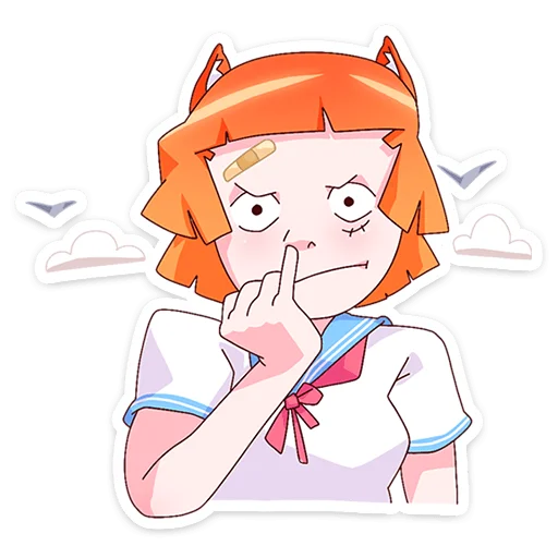 😐 Стикер «Айко-тян» для Telegram