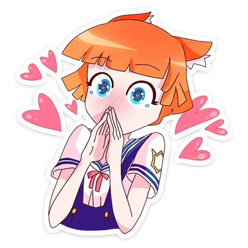 ❤️ Стикер «Айко-тян» для Telegram