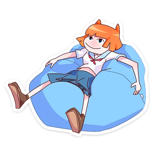 😊 Стикер «Айко-тян» для Telegram