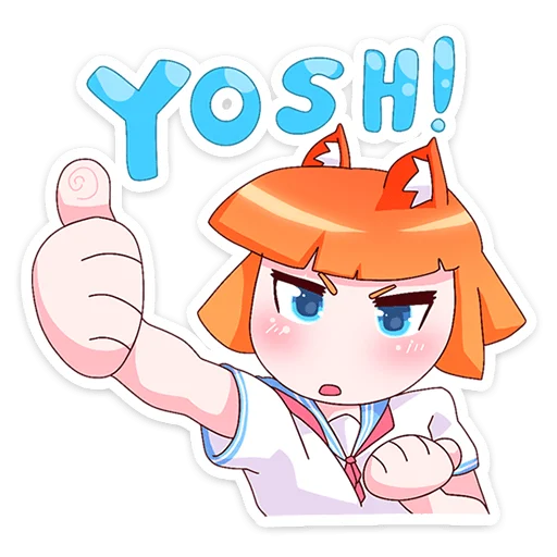 👍 Стикер «Айко-тян» для Telegram