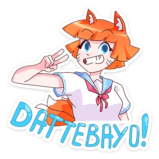 ✌️ Стикер «Айко-тян» для Telegram