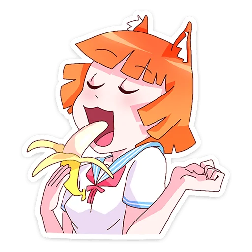 🍌 Стикер «Айко-тян» для Telegram
