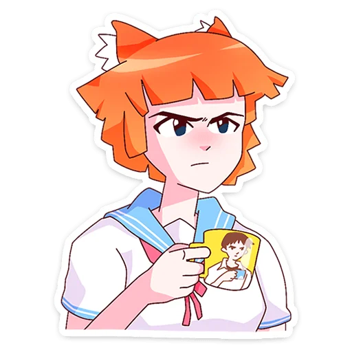 ☕️ Стикер «Айко-тян» для Telegram