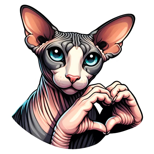 🫶 Стикер «sphynxes сфинкс» для Telegram