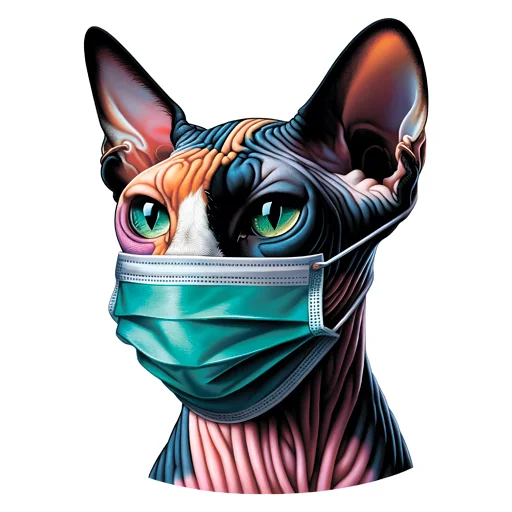😷 Стикер «sphynxes сфинкс» для Telegram