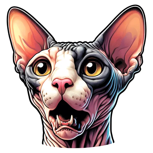 😲 Стикер «sphynxes сфинкс» для Telegram