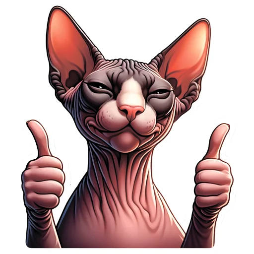 🙌 Стикер «sphynxes сфинкс» для Telegram