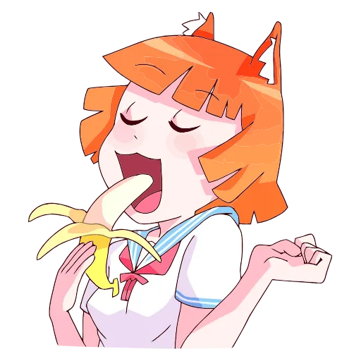 🍌 Эмодзи «Айко-тян» для Telegram