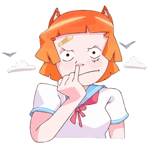 😐 Эмодзи «Айко-тян» для Telegram