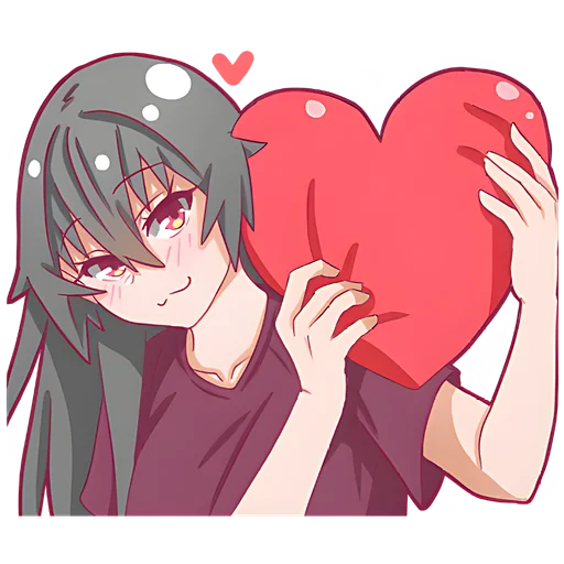 ❤️ Стикер «Айко-чан» для Telegram