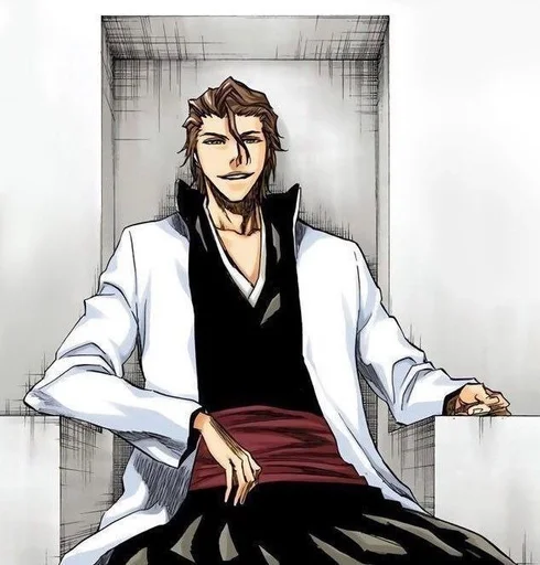 🖤 Стикер «Sosuke Aizen» для Telegram