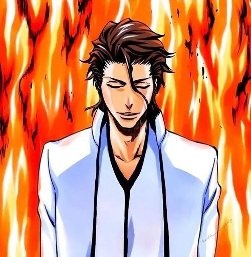 🖤 Стикер «Sosuke Aizen» для Telegram