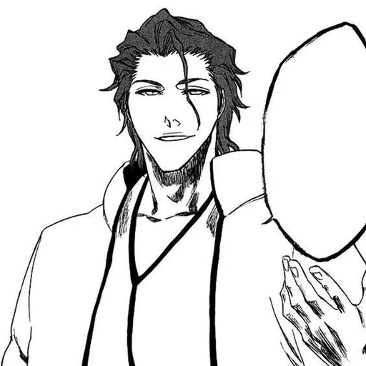🖤 Стикер «Sosuke Aizen» для Telegram