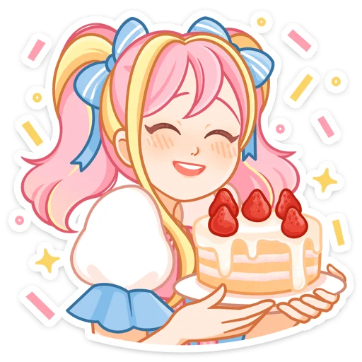 🎂 Стикер «Акари» для Telegram