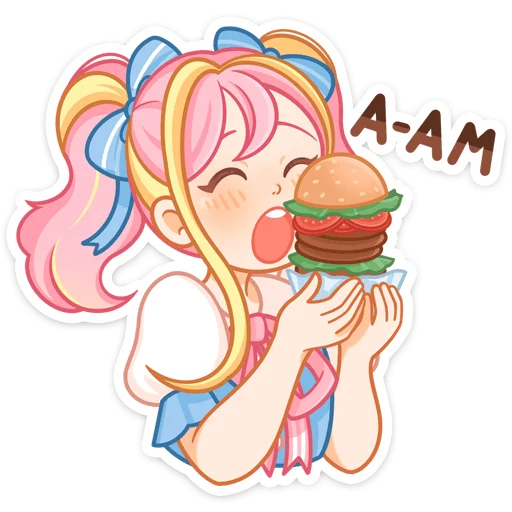 🍔 Стикер «Акари» для Telegram