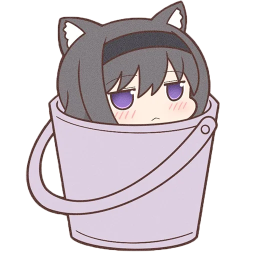 🪣 Стикер «Homura Akemi Neko» для Telegram