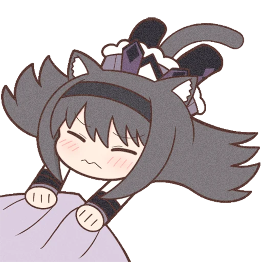 😖 Стикер «Homura Akemi Neko» для Telegram