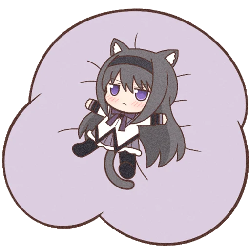 Стикерпак Homura Akemi Neko для Telegram