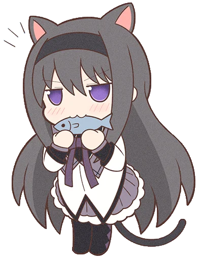 🐟 Стикер «Homura Akemi Neko» для Telegram