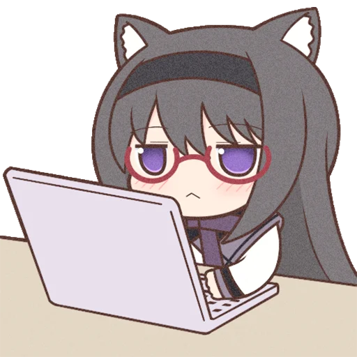 🖥 Стикер «Homura Akemi Neko» для Telegram