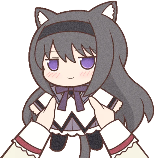 ☺️ Стикер «Homura Akemi Neko» для Telegram