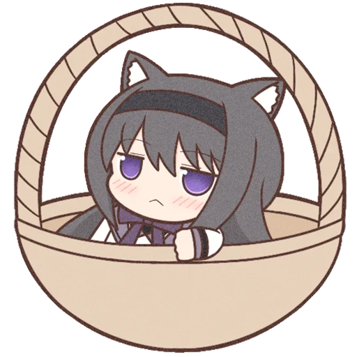 🎒 Стикер «Homura Akemi Neko» для Telegram